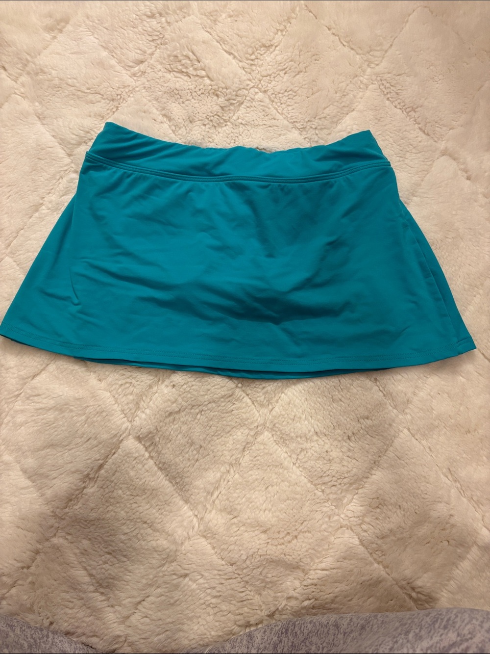 Lands End Women’s Swim Skirt Teal Size 4P Elastic Nice Length